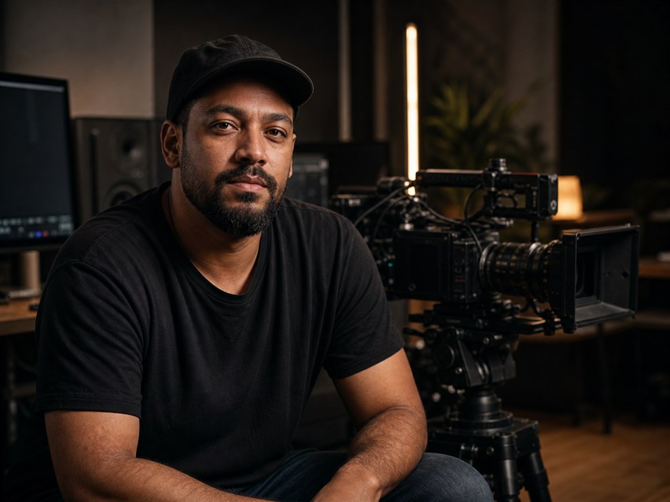 Retrato demonstrativo de um diretor audiovisual